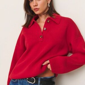Reformation Red Sweater